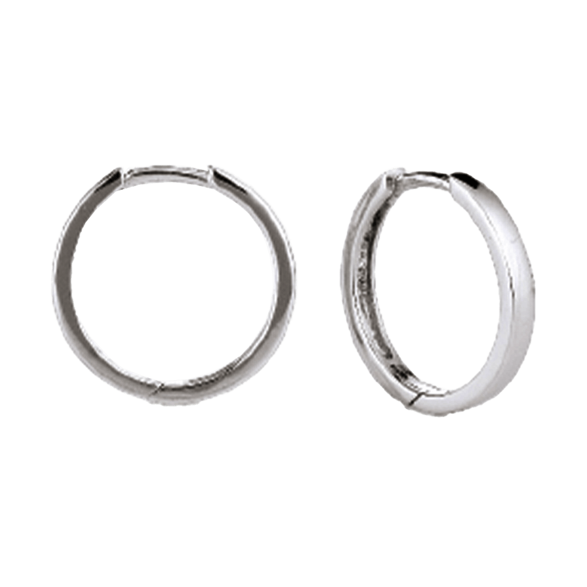 RHOD. SØLV CREOL 32MM, TRÅD 2 MM M/KLAPL