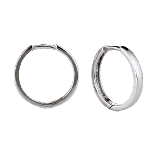 RHOD. SØLV CREOL 32MM, TRÅD 2 MM M/KLAPL