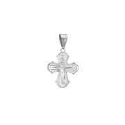 RHOD. SØLV DAGMAR KORS  15 x17,5 mm