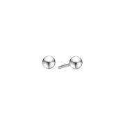 RHOD. SØLV ØRESTIK 6MM KUGLE