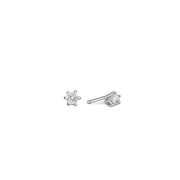 RHOD. SØLV ØRESTIK M/SY.ZIRCONIA 3,5MM