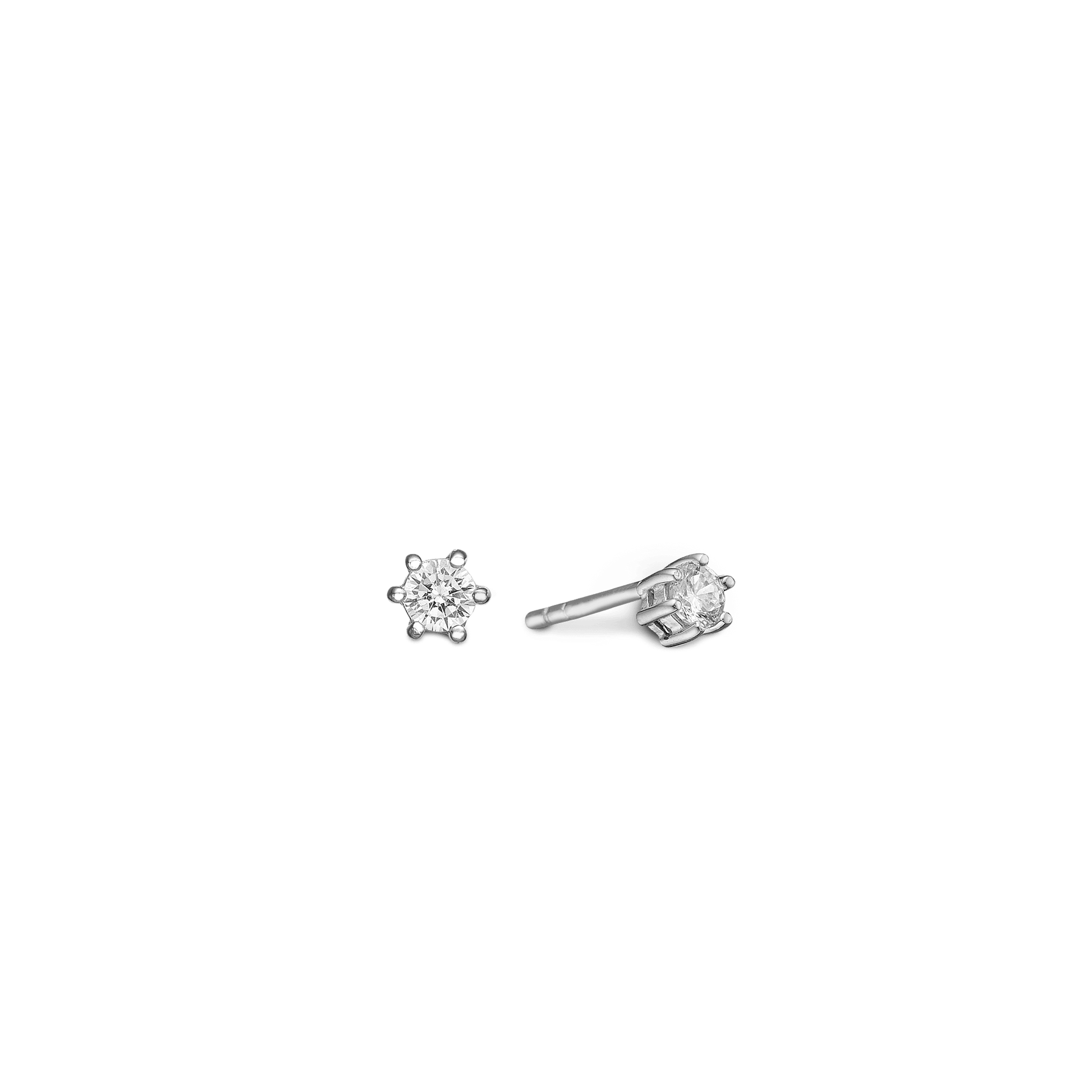 RHOD. SØLV ØRESTIK M/SY.ZIRCONIA 3,5MM