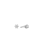RHOD. SØLV ØRESTIK M/SY.ZIRCONIA 4,5MM