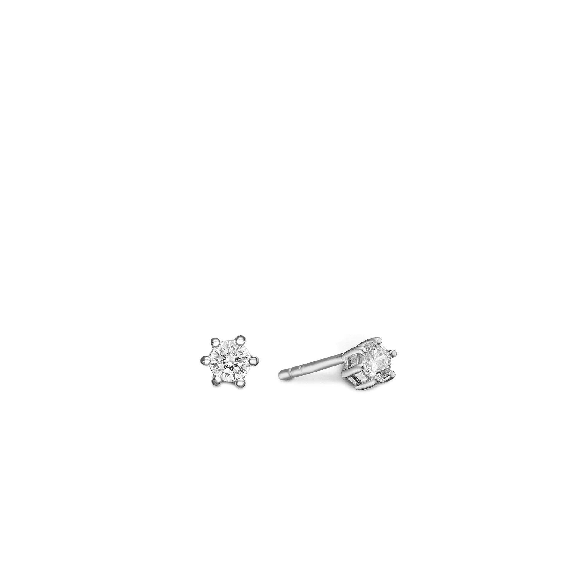 RHOD. SØLV ØRESTIK M/SY.ZIRCONIA 4,5MM