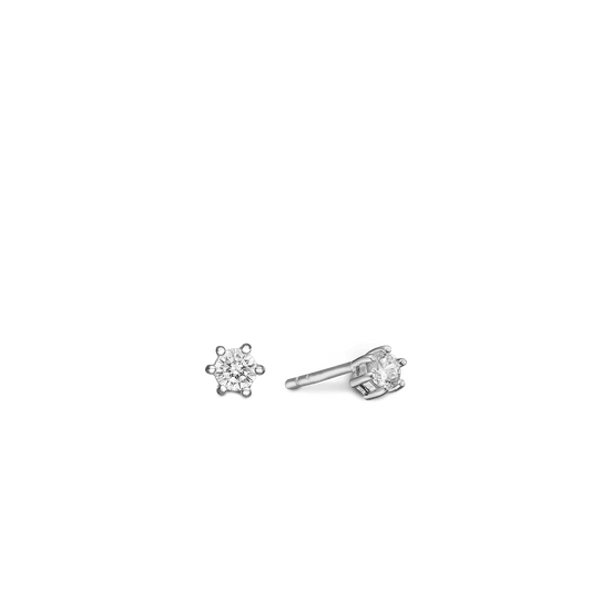 RHOD. SØLV ØRESTIK M/SY.ZIRCONIA 4,5MM
