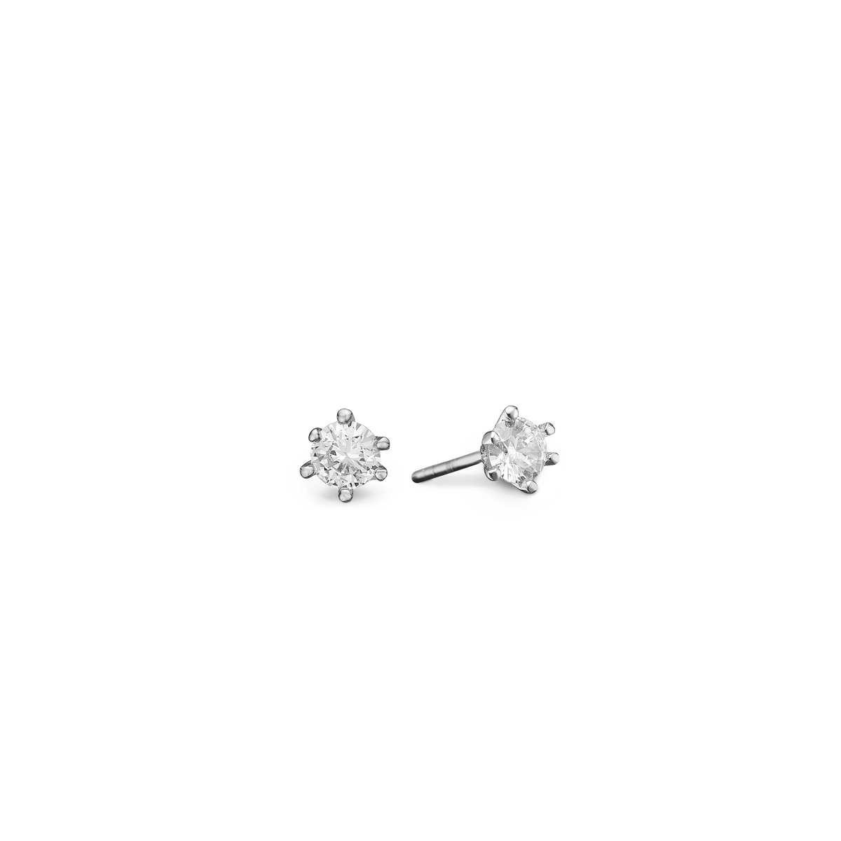 RHOD. SØLV ØRESTIK M/SY.ZIRCONIA 5MM
