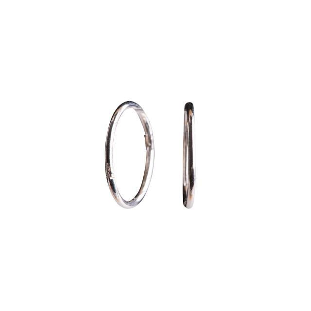 Rhod. sølv creol 10mm udvendigt - Urma.dk