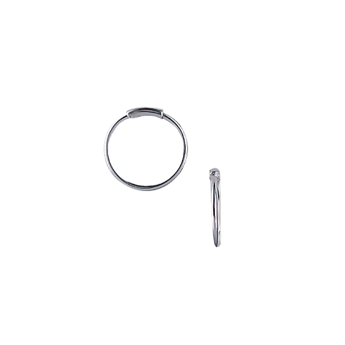 RHOD. SØLV CREOL 12 MM, TRÅD 1 MM MASSIV - Urma.dk