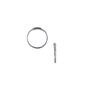 RHOD. SØLV CREOL 12 MM, TRÅD 1 MM MASSIV - Urma.dk