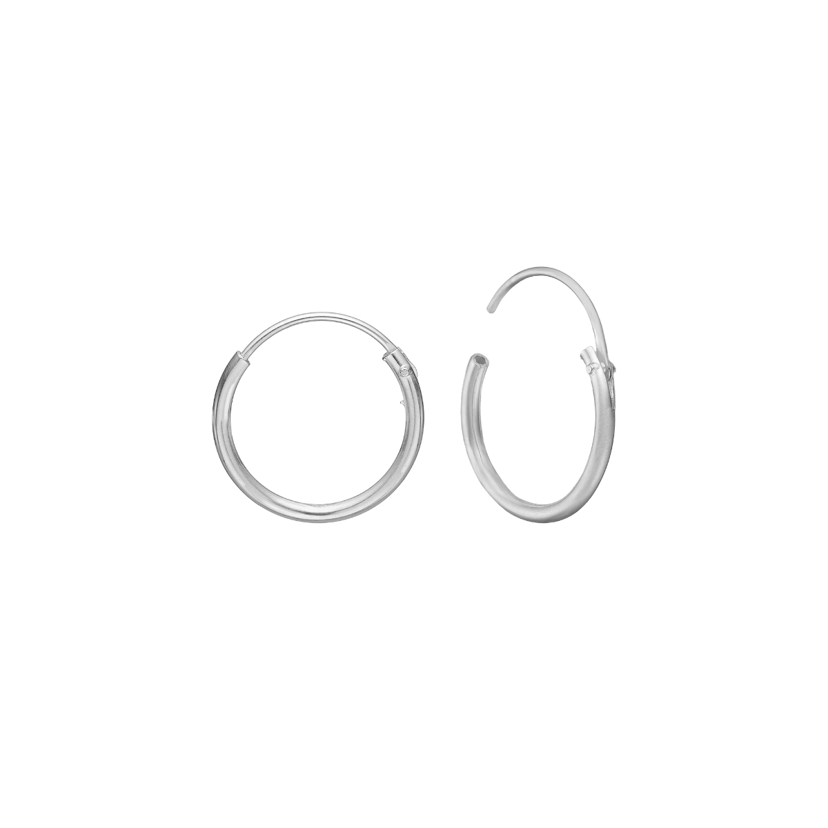 RHOD. SØLV CREOL 15 MM, TRÅD 1,2 MM M/VI - Urma.dk