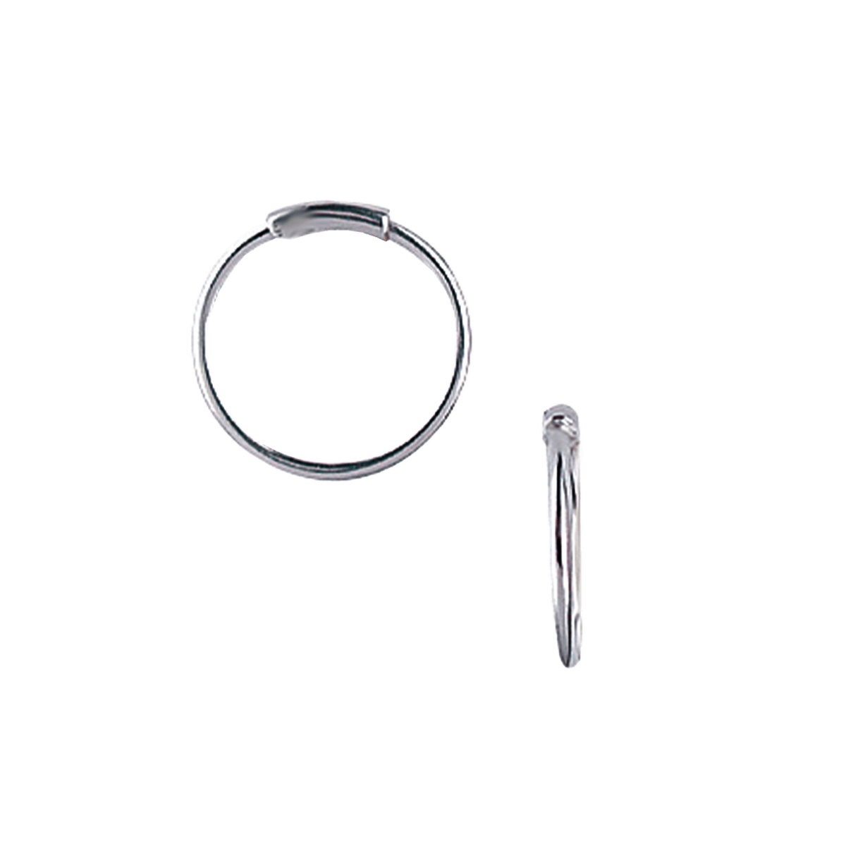 RHOD. SØLV CREOL 17,5MM, TRÅD 1MM VRID - Urma.dk