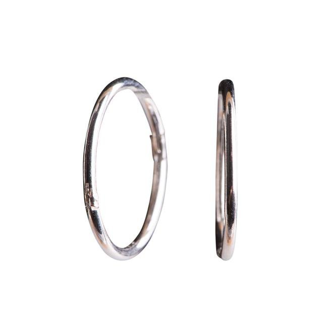 Rhod. sølv creol 18 mm udvendigt - Urma.dk