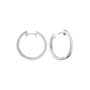 RHOD. SØLV CREOL 20MM, TRÅD 3MM M/KLAPLÅ - Urma.dk