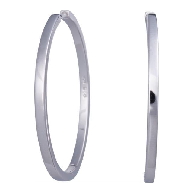 Rhod. sølv creol 25mm - Urma.dk