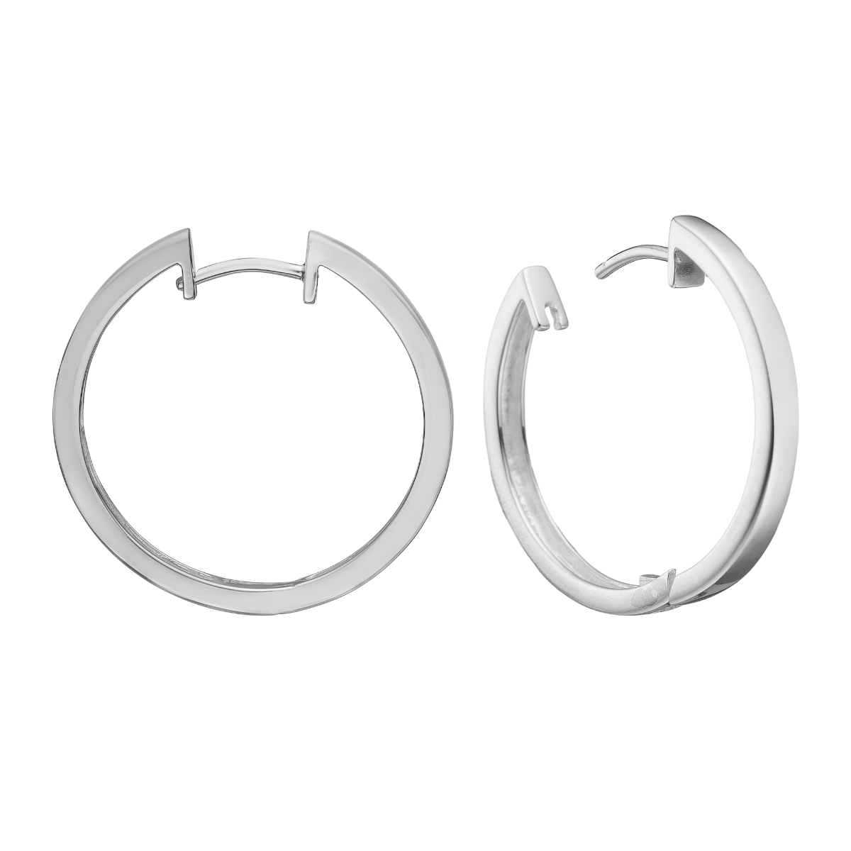 RHOD. SØLV CREOL 28,5 MM, TRÅD 3MM M/KLA - Urma.dk