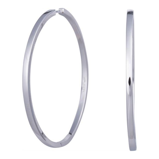 Rhod. sølv creol 30mm - Urma.dk