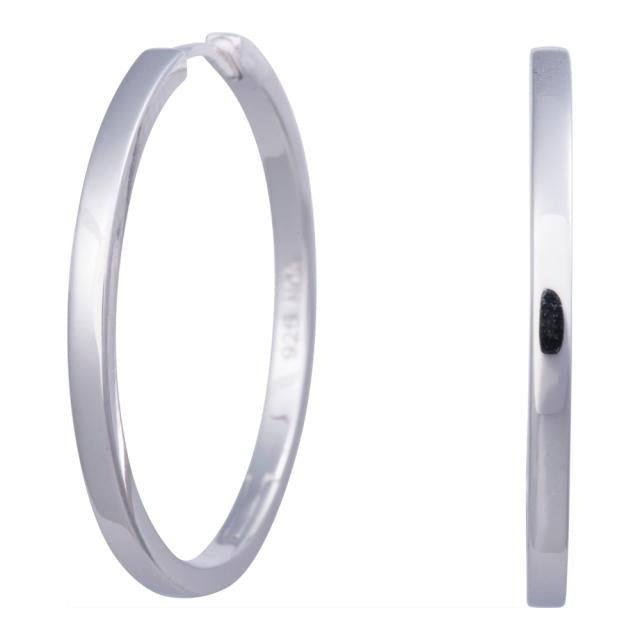 Rhod. sølv creol 40 mm - Urma.dk