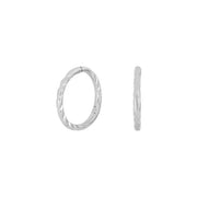 Rhod. sølv creol facet 12mm udvendigt - Urma.dk