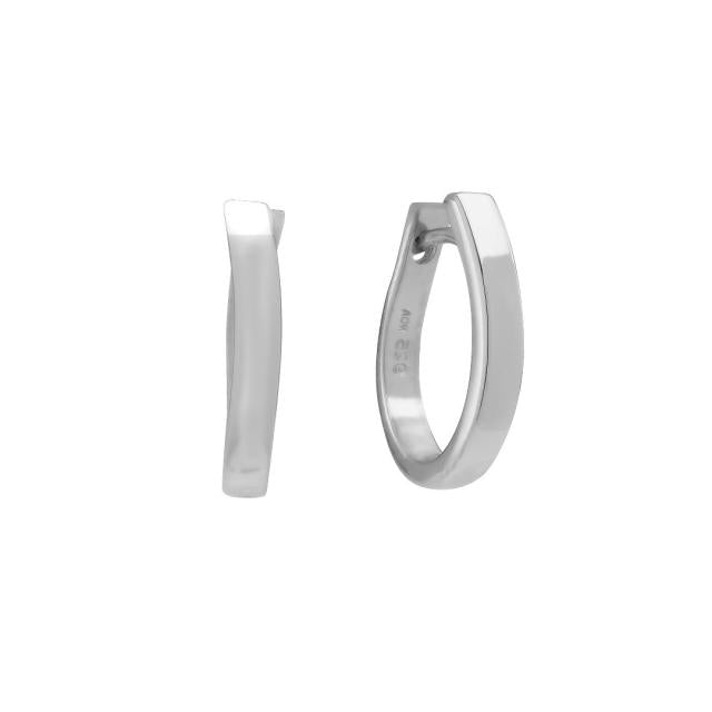 Rhod. sølv creol hesteskoformet - Urma.dk