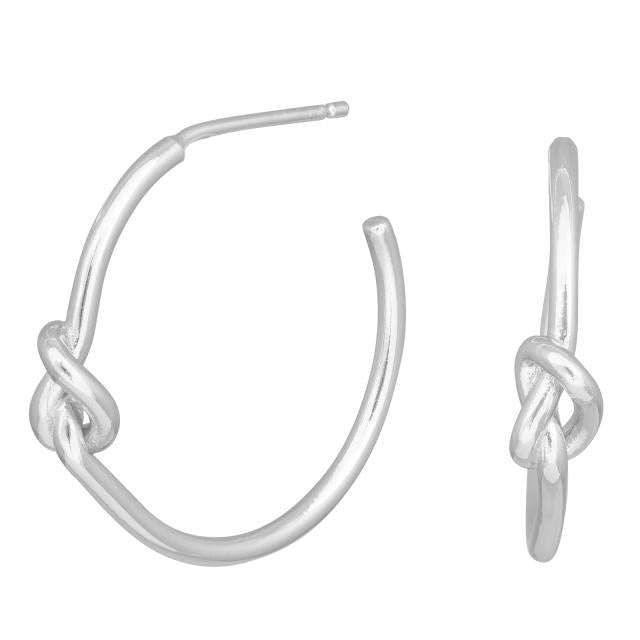 Rhod. Sølv creol m. knude - Urma.dk