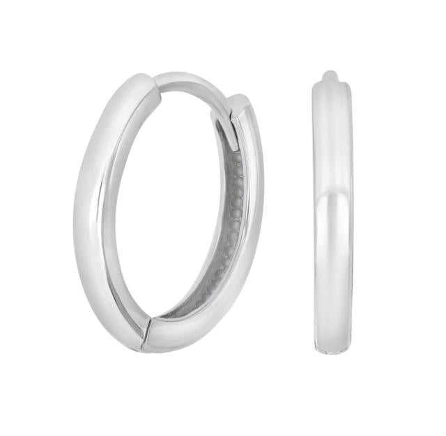 Rhod. sølv creoler 15mm - Urma.dk