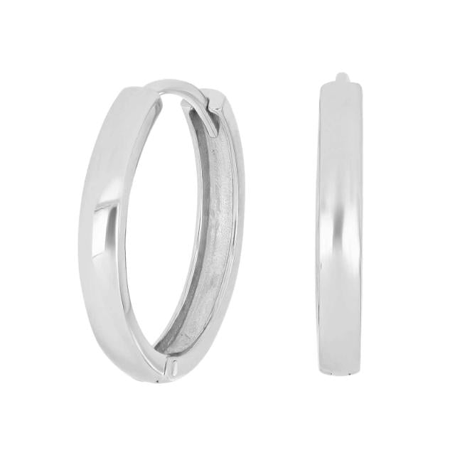 Rhod. sølv creoler 19mm - Urma.dk