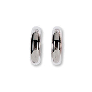 Rhod. sølv creoler 30mm - Urma.dk