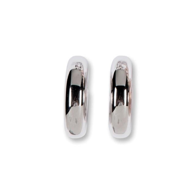 Rhod. sølv creoler 30mm - Urma.dk