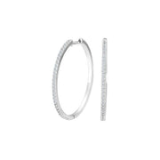 Rhod. sølv creoler JUNENOR 28mm - Urma.dk