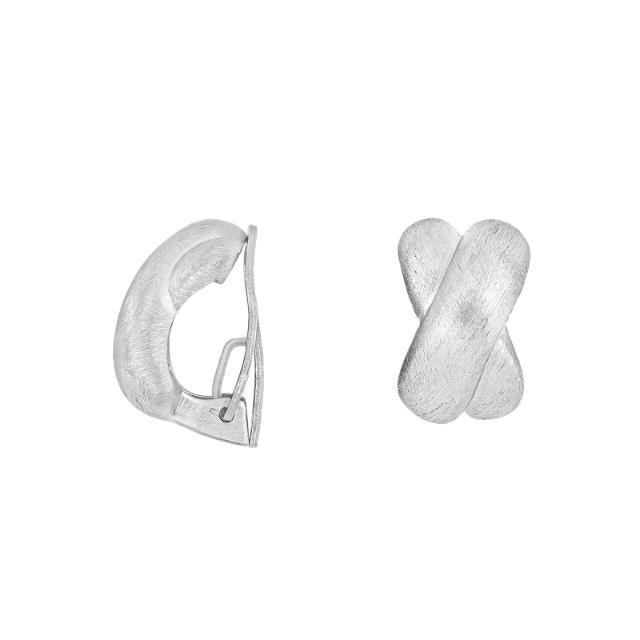 Rhod. sølv mat system - clips Mischa 15x9mm - Urma.dk