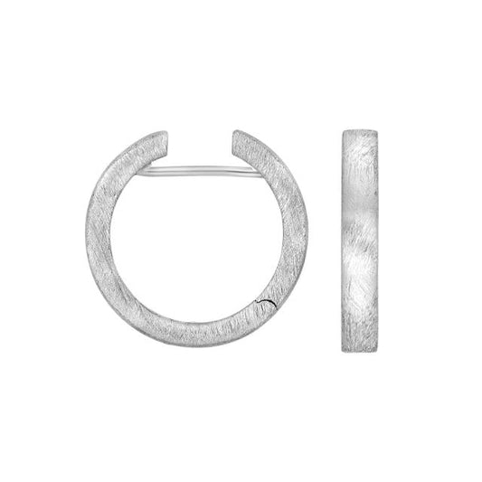 Rhod. sølv mat system - creoler Bea 3,5x22mm - Urma.dk