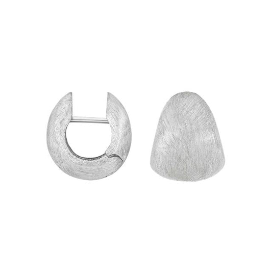 Rhod. sølv mat system - creoler Eva 15x13mm - Urma.dk