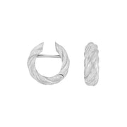 Rhod. sølv mat system - creoler Flora 17x6mm - Urma.dk