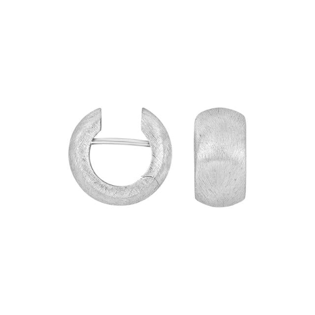 Rhod. sølv mat system - creoler Lili 15x8mm - Urma.dk