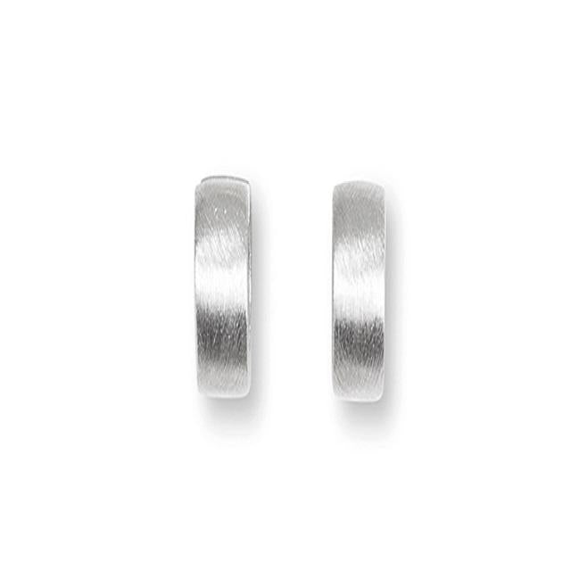 Rhod. sølv mat system - creoler Linda 3,5x16mm - Urma.dk