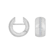 Rhod. sølv mat system - creoler m/cz Lola 16x8mm - Urma.dk