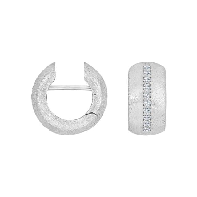 Rhod. sølv mat system - creoler m/cz Lola 16x8mm - Urma.dk