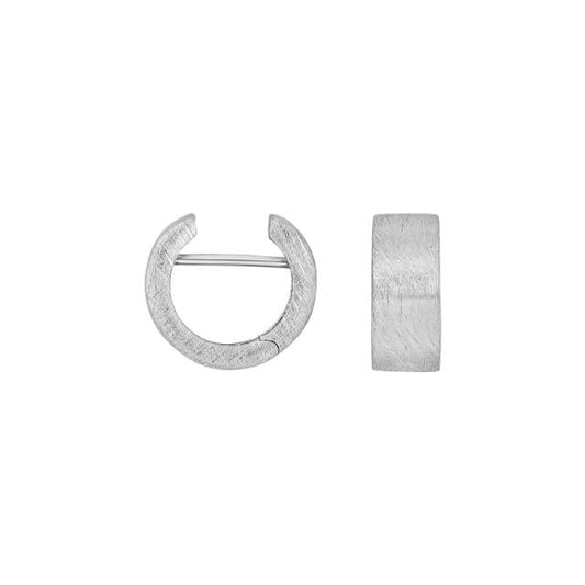 Rhod. sølv mat system - creoler Nora 13x5,5mm - Urma.dk