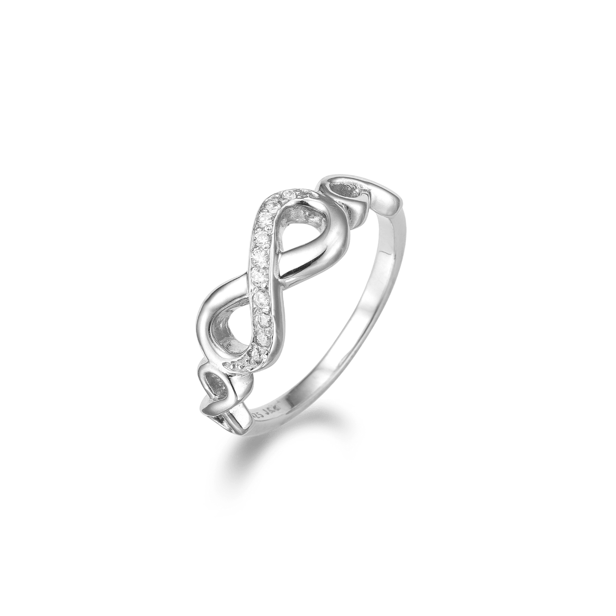 Rhod. Sølv Ring M/Sy.Zirconia - Urma.dk