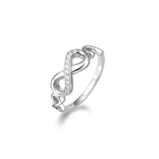 Rhod. Sølv Ring M/Sy.Zirconia - Urma.dk