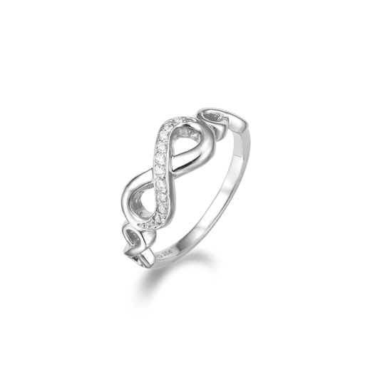 Rhod. Sølv Ring M/Sy.Zirconia - Urma.dk
