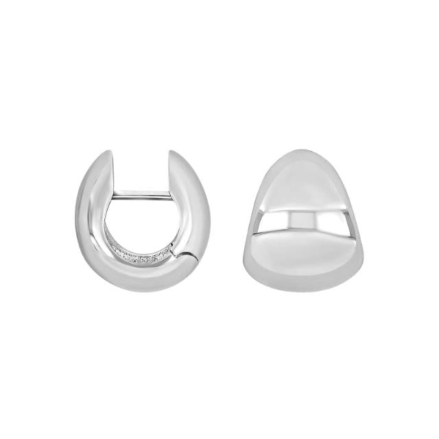 Rhod. sølv system - creoler Eva 15x13mm - Urma.dk