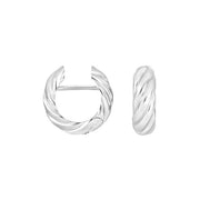 Rhod. sølv system - creoler Flora 17x6mm - Urma.dk