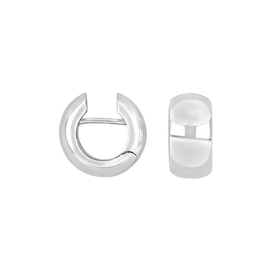 Rhod. sølv system - creoler Lili 15x8mm - Urma.dk