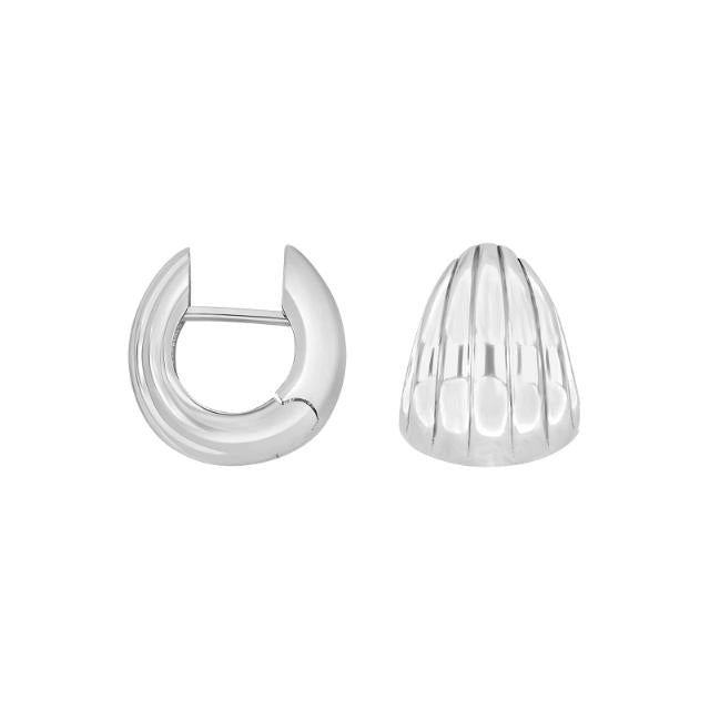 Rhod. sølv system - creoler Lisa 15x13mm - Urma.dk