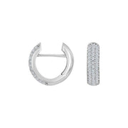 Rhod. sølv system - creoler m/cz Lara 16x5mm - Urma.dk