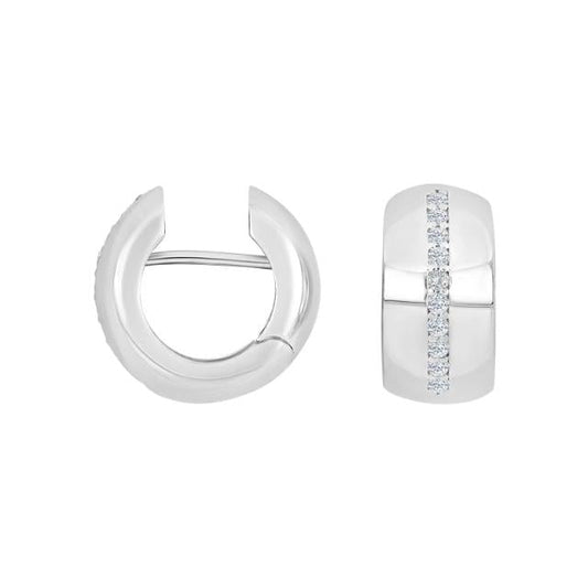 Rhod. sølv system - creoler m/cz Lola 16x8mm - Urma.dk