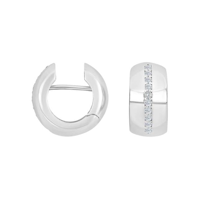 Rhod. sølv system - creoler m/cz Lola 16x8mm - Urma.dk