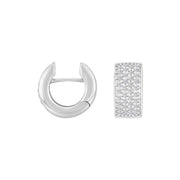 Rhod. sølv system - creoler m/cz Rosa 15x8mm - Urma.dk