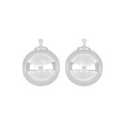 Rhod. sølv system - vedhæng 14mm kugle - par - Urma.dk